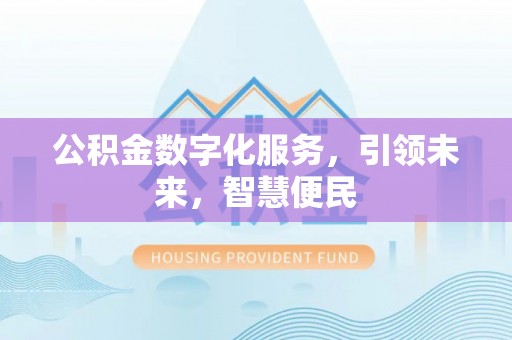 颍泉公积金数字化服务，引领未来，智慧便民