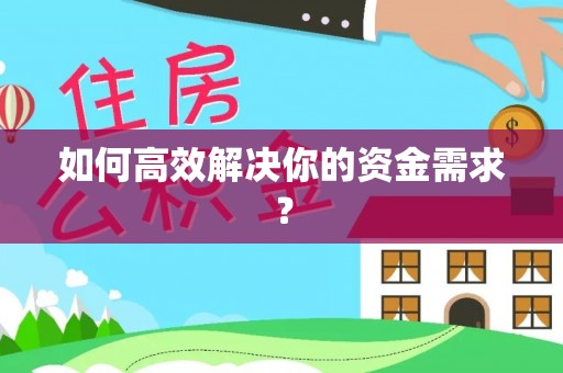 颍泉如何高效解决你的资金需求？