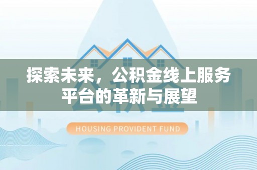 颍泉探索未来，公积金线上服务平台的革新与展望