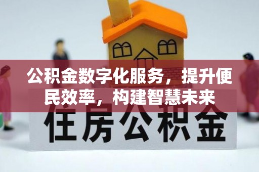 颍泉公积金数字化服务，提升便民效率，构建智慧未来