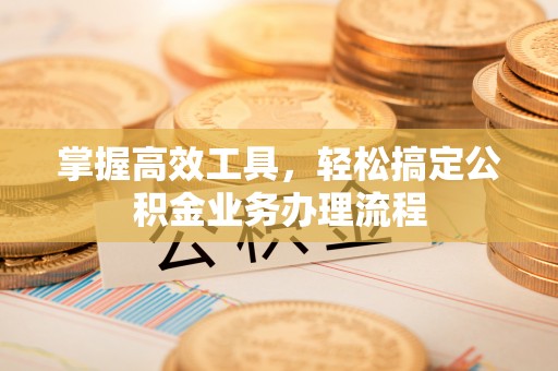颍泉掌握高效工具，轻松搞定公积金业务办理流程